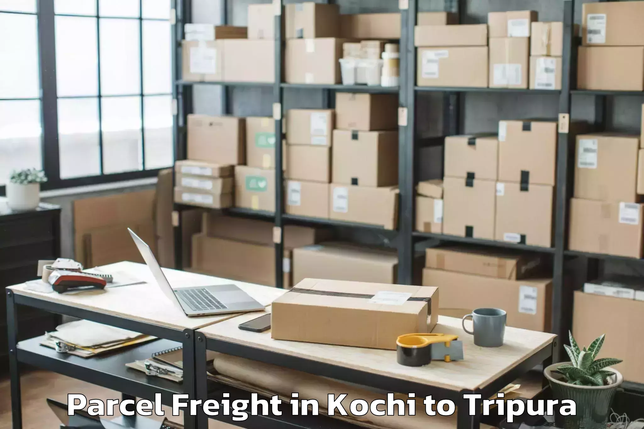 Get Kochi to Amarpur Gomati Parcel Freight